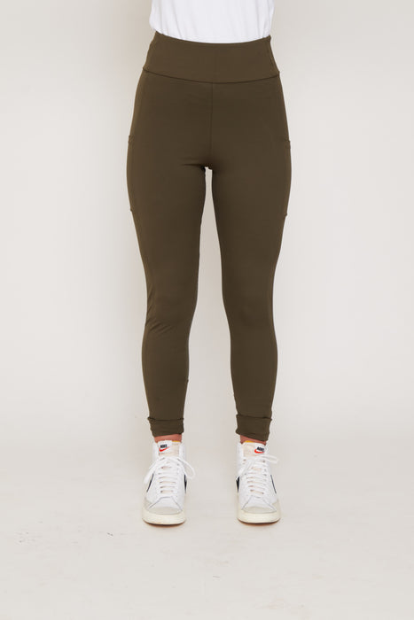 Technical Leggings Khaki - Full Seat Grip